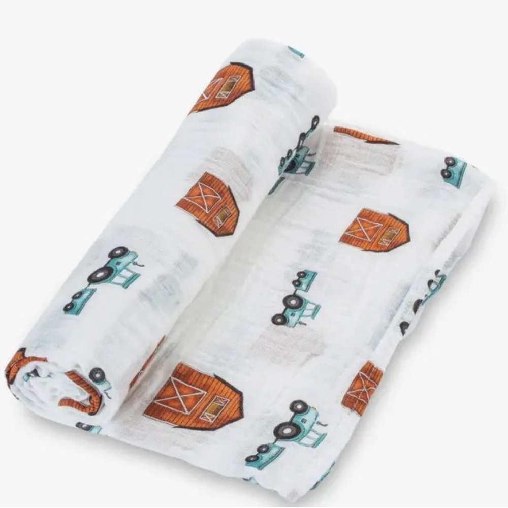 Barn & Tractor Baby Swaddle